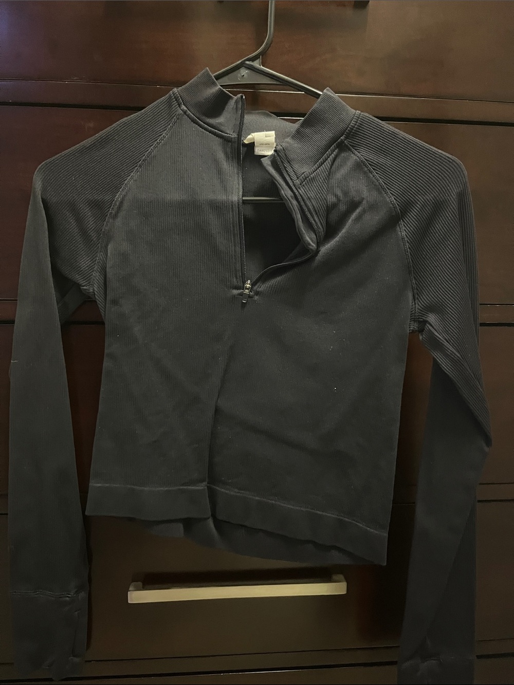 DSG Black Quarter-Zip Cowl Neck Sweater